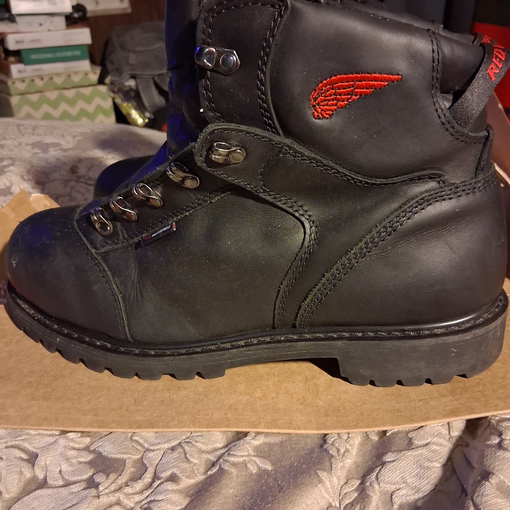 Red Wing Shoes Black Leather Boots